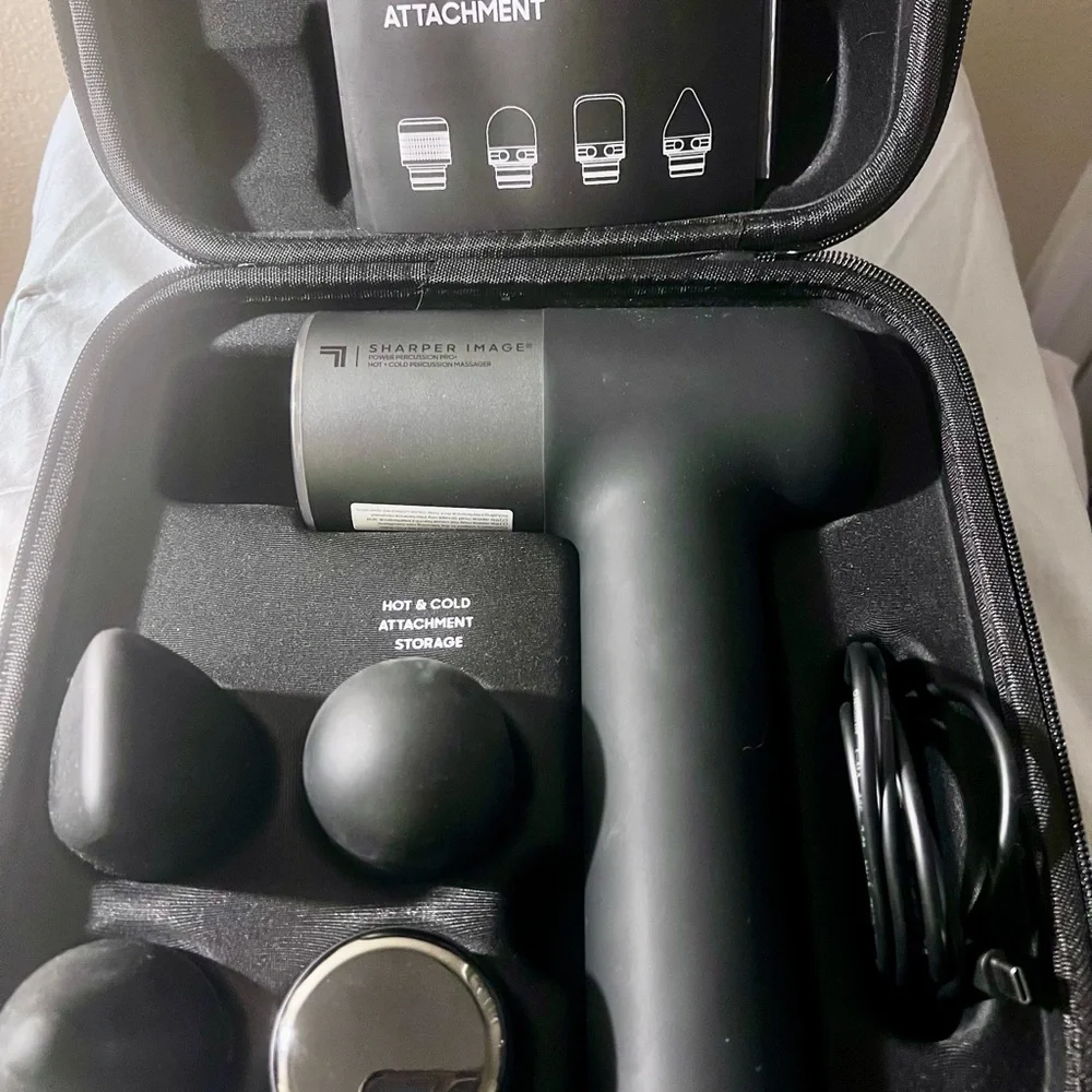 Sharper Image Pro+ Hot & Cold Percussion Massage Gun- 6 Speeds | Case |Open Box - Picture 8 of 10